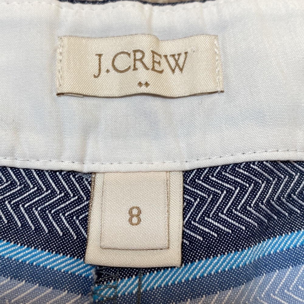 J. Crew Factory 3” Striped Textured Shorts Size 8 - Picture 5 of 8